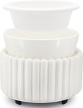 VICTORIA AROMA Ceramic Wax Melt Warmer with 1 pc Silicone Dish Candle Warmer for Scented Wax Electric Fragrance Burner for Home, Office, Bedroom - Gift & Décor