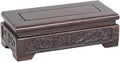 GOLDY&WENDY Solid Wood Display Stand Square Rosewood Hand-Carved Vase Lamp Buddha Statue Display Risers Home Decor Pedestal Base