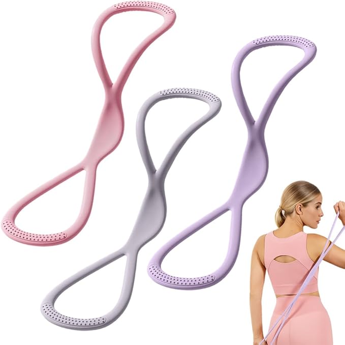 Resistance Bands, 2025 New Figure 8 Resistance Bands for Women Men, Exercise Bands with Handles for Working Out, Arm, Back, Fullbody Yoga Pulling Rope, Elastic Stretch Bands