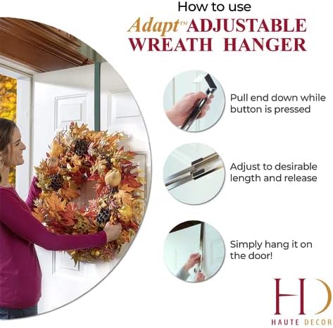 Haute Decor Adjustable Length Wreath Hanger - 20 Lb. Capacity