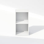 Furinno Reed Closet Organizers and Storage, 2-Tier Closet Organizer, Open Shelf Closet Storage, for Wardrobe, Bedroom, Living Room, White