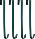 Sattiyrch 15" Wreath Hanger for Front Door,Sturdy Steel Wreath Door Hanger,Over The Door Hanger Hook (Green,4)