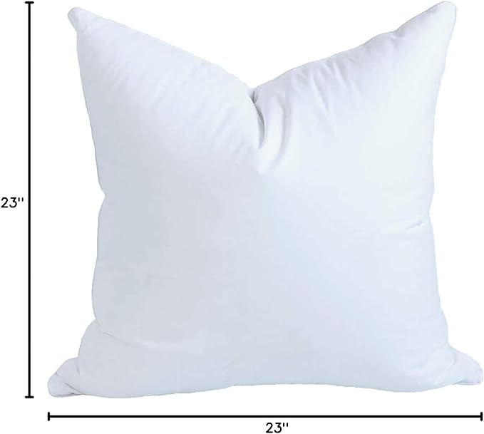 MoonRest® 23x23 Inch Synthetic Down Alternative Square Pillow Insert Form Stuffer for Sofa Shams, Decorative Throw Pillow, Cushion and Bed Pillow Stuffing - Hypoallergenic 23“X 23”