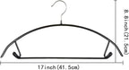 Gold Hangers 100 Pack - Heavyduty Non Slip Slimline Suit Jacket T Shirt Hangers - Space Saving (Black)