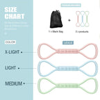 2025 Upgraded Figure 8 Resistance Band for Physical Therapy, Shoulder Back Arm Exercise Bands, 3 Resistance Levels for 15 25 35lb for Kids Adult Elderly