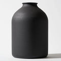SilkSerenade Large Black Matte Flower Vase for Bedroom Kitchen Living Room Table, Contemporary Farmhouse Decorative Arlo Flowers Iron Vases, Rustic Tall Earthy Wabi Sabi Modern Centerpieces Home Decor