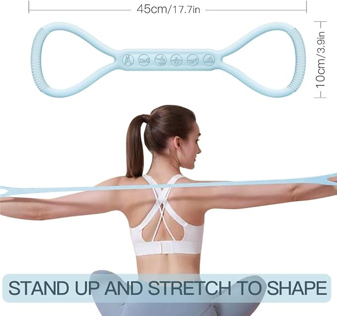 2025 Upgraded Figure 8 Resistance Band for Physical Therapy, Shoulder Back Arm Exercise Bands, 3 Resistance Levels for 15 25 35lb for Kids Adult Elderly