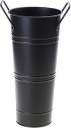 10.03 inches * 5.51 inches, small metal umbrella stand, retro style entryway storage bin, multi-functional bracket, can hold canes, walking sticks, and other home decorations.