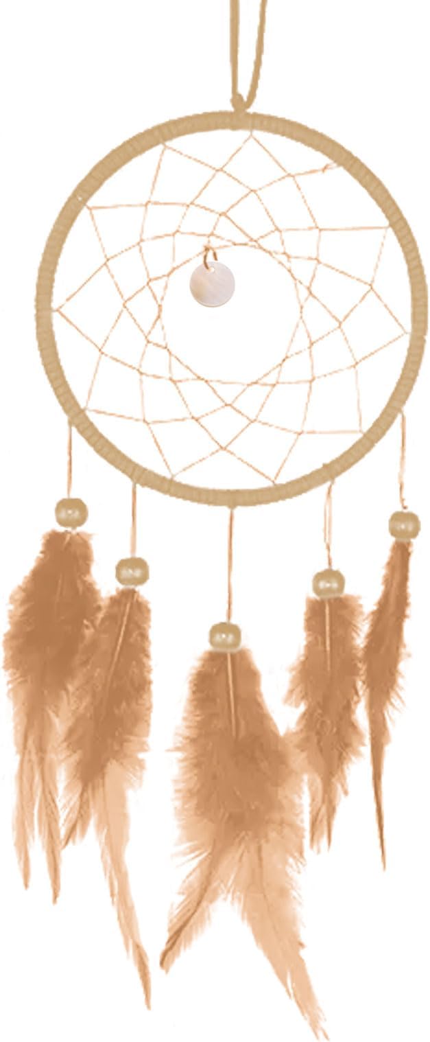 PATIKIL DIY Dream Catcher Kit, Beige, 120mm / 4.7 inches, Boho Style, Easy Assembly, Adults