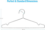 Fayleeko Wire Coat Hangers - Strong Heavy Duty Stainless Steel Metal Hangers, Ultra Thin Space Saving (30 Pack, 16.5 Inch)