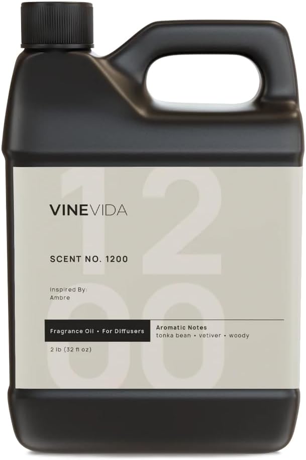 VINEVIDA [32 Fl Oz] Scent NO. 1200 Fragrance Oil for Cold Air Diffusers, Aromatic Notes of Aniseed, Incense, Balm, Patchouli & Cistus Essential Oils for Diffuser Oil Refill & Air Freshener Spray