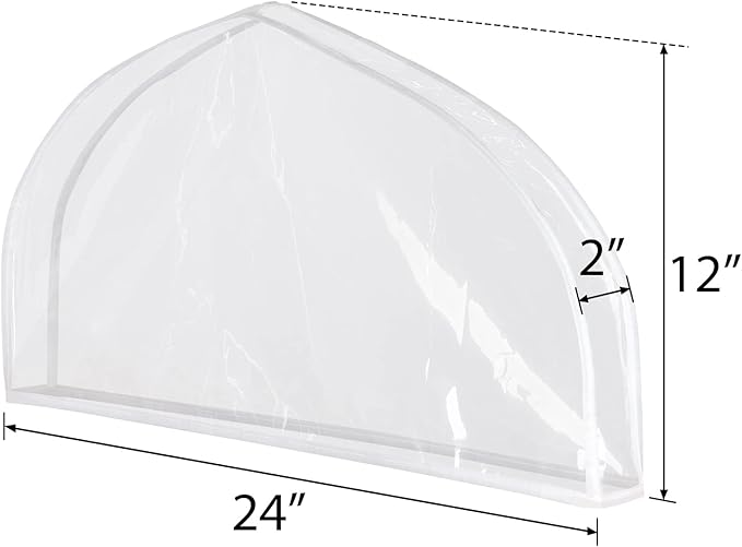 Zilink Clear Shoulder Covers for Clothes (Set of 30) Breathable Clothes Dust Cover Protectors with 2" Gusset for Suit, Coats, Jackets