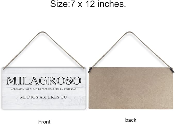 Bible Verse Home Wall Decor Milagroso Abres Camino Scripture Wood Signs Rustic Hanging Wall Plaque Christian Sign