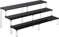 HENABLE Black 14.8 IN Large Acrylic Perfume Organizer Stand, Clear Display Risers for Perfume, Cologne, Cosmetic, Skincare, Funko POP, Dessert Display, Cupcake Stand Holder