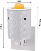 STAR MOON Ceramic Wax Melt Warmer, Plug in Wax Warmer for Scented Wax, Scentsy Wax Warmer for Fragrance Oil, Night Light Wax Burner Decoration with Two Bulbs