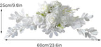Wnvivi Artificial Flower Swag,Wedding Arch Flowers,Rose Swag Arch Swag Lintel Floral for Wedding Ceremony,Front Door,Centerpiece Decor-White