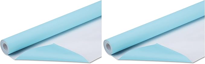Fadeless Bulletin Board Paper, Fade-Resistant Paper for Classroom Decor, 48” x 50’, Lite Blue, 1 Roll (Pack of 2)