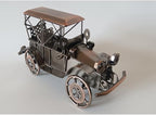 Metal Bronze Vintage Car Model Handcrafted Retro Car Sculpture Retro Home Car Ornaments or Home Decor