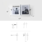 4-Pack 17" Acrylic Magazine Holder Vinyl Records Holder, Display Floating Bookshelves Wall Mounted, Hanging Nursery Book Shelves for Waiting Room, Living Room, Office