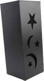 Brrnoo Metal Umbrella Holder with Star Moon Design, Tall Entryway Stand for Home Hotel, Large Capacity Storage Rack Organizer Bin