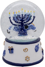 Kurt Adler 100MM Musical Wind-Up Hanukkah Snowman Water Globe