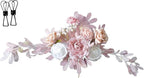 Wnvivi Artificial Flower Swag,Wedding Arch Flowers,Rose Swag Arch Swag Lintel Floral for Wedding Ceremony,Front Door,Centerpiece Decor-Pink