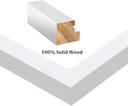 Egofine A4 Picture Frames Set of 4, Made of Solid Wood Covered by Plexiglass 5x7 and 6x8 with Mat or A4 whitout Mat, for Table Top Display and Wall Mounting Photo Frame White