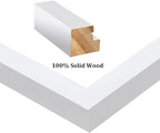 Egofine 6x8 Picture Frames Set of 4, Made of Solid Wood Covered by Plexiglass 4x6 and 5x7 with Mat or 6x8 whitout Mat, for Table Top Display and Wall Mounting Photo Frame White