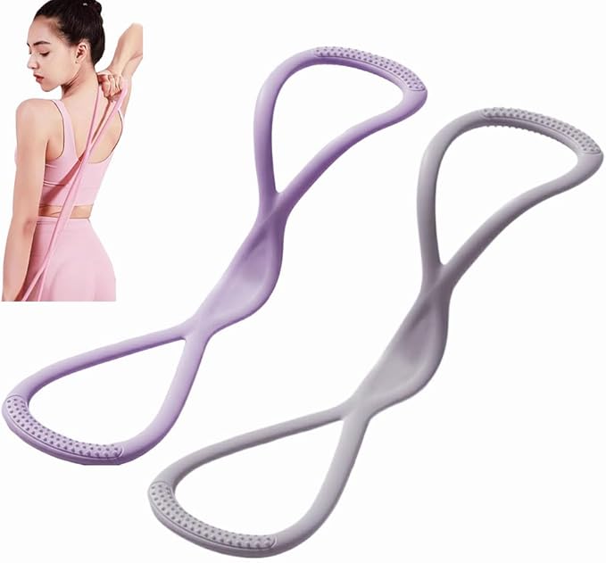 Resistance Bands with Handles,Figure 8 Resistance Band Elastic Fitness Bands Exercise Band for Home Yoga Gym Workout