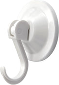 Strong Suction Cup Wreath Hanger for Front Glass Door - 20lb Duty Vacuum Hooks for Window & Bathroom - Damage-Free, Reusable Outdoor Christmas Wreath Holder for Holiday Decor, 2-Pack (White)