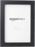 Amazon Basics Rectangular Photo Picture Frame, 5" x 7", Pack of 5, 8.31 x 6.30 inches, Black