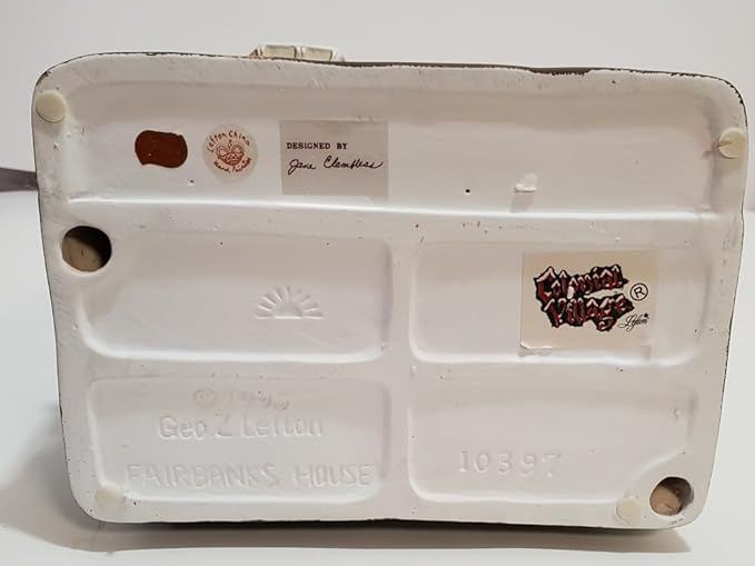 Lefton Geo Z Colonial Village 1995 Ceramic Fairbanks House 10397