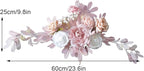 Wnvivi Artificial Flower Swag,Wedding Arch Flowers,Rose Swag Arch Swag Lintel Floral for Wedding Ceremony,Front Door,Centerpiece Decor-Pink