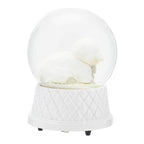 DEMDACO Jesus Loves Me Musical Water Globe - Lamb Snow Globe - Baby Blessing Keepsake - Small Silver Cross - Religious Gift for Kids - Resin & Stone - Great for Blessings & Celebrations