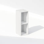 Furinno Reed 2-Tier Closet Organizers and Storage, Closet Organizer, Open Shelf Closet Storage, for Wardrobe, Bedroom, Living Room, 8-Inch Width, White