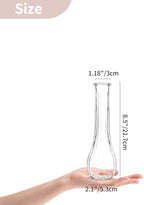 NUPTIO Glass Bud Vases Centerpiece: 3 Pcs Small Flower Vase for Wedding in Bulk - Cute Clear Ribbed Vase for Party Events Home Table Decor