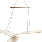 Wooden Seagull Mobile, Wood Soaring Seagulls Drop, Wooden Soaring Seagulls Hanging Decoration, for Window Nursery Living Room