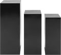 Display Pedestal Stand, Metal Display Pedestal Stands, Metal Showing Holder Pillars Display Pillars For Birthday Party Wedding 110.23 lbs Load-Bearing Capacity (Black 3 PCS)