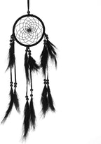1pc Wood Beads Handmade Large Dream Catcher Dreamcatcher Craft Hanging Pendant Craft Gift Living Room Home Decoration(Black)
