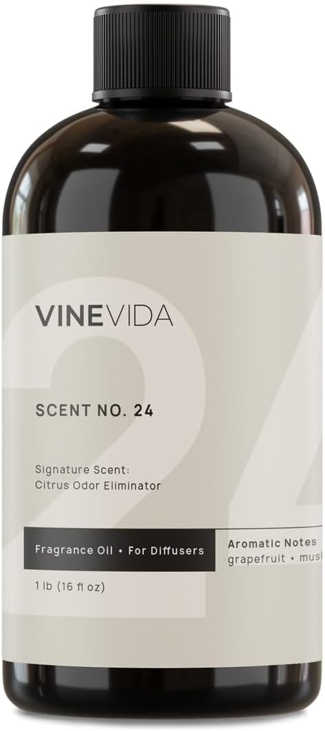 VINEVIDA [16 Fl Oz] Citrus Odor Eliminator Fragrance Oil for Cold Air Diffusers, Essential Oils for Diffuser Oil Refill & Air Freshener Room Spray