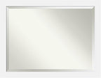 Amanti Art White Wall Mirror 35x45 Corvino White Rectangle Bathroom Mirror for Wall Decor Living Room, X-Large Modern Wood Frame, Hangs Horizonally and Vertically, Bathroom Decor, Beveled Edge