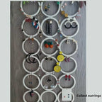18 Circles Scarf Hanger for Multiple Scarves,Hijab Hangers for Closet for Scarves, Belt Organizer for Closet,Towels,Hijab and Tie, Foldable Hanger (1, White)