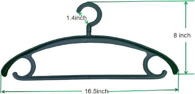 10 Pack Heavy Duty Coat Hangers 25lb Load Capacity Swivel Suit Clothes Hanger Wide Shoulder Jacket Hangers Thick Large Non Slip Oversize Hanger Black