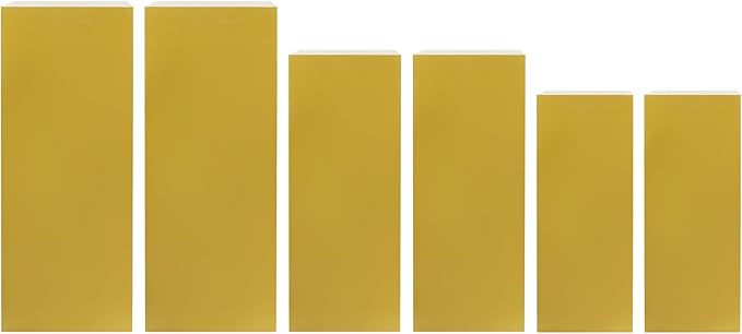 6Pcs Square Display Pedestal Stands Set for Party, Metal Display Stand Plinth Pillars, Cake Stands Pillars for Wedding Birthday Art Decor Risers, 11.8*31.5" (L), 11.02*25.6" (M), 10.24*23.6" (S)