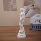 White Venus Statue for Home Decor, 7.6 Inch Aphrodite Sculpture “Birth of Venus”, Handmade Resin Greek Roman Goddess Figurine, Office Desk Art & Gift Idea