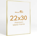 22x30 Aluminum Metal Picture Frame,Tempered Glass Gold Photo Frame 22x30 for Family Photo,Posters,Art,Document to Wall Mount Horizontally or Vertically