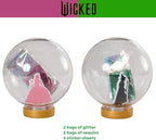 Wicked Snow Globe Kit, DIY Snow Globe, Includes 2 Globes, Glitter, Sequins, Stickers - Elphaba and Glinda