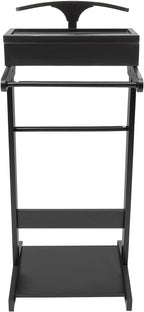 Suit Valet Stand, Suit Rack with Top Tray Velvet-Lined Jewelry Storage & Shoe Rack, Freestanding Clothing Valet Stand Clothes Stand for Storing Men & Women's Suit Pant Shoes Tie Belt Watches Jewelry