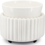 VICTORIA AROMA Ceramic Wax Melt Warmer 3-in-1 Candle Wax Warmer for Scented Wax Melter Electric Fragrance Wax Burner for Home Office Bedroom Gift & Decor…