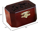 WESTONETEK Vintage Wood Carved Mechanism Musical Box Wind Up Music Box Gift For Christmas/Birthday/Valentine's day, Melody Castle in the Sky